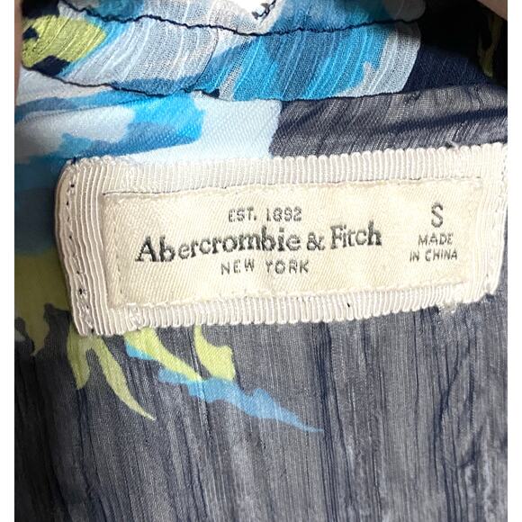 Abercrombie Floral Sheer Blouse S Ruffles Y2K Peasant Boho Chic Coquette Whimsy - Picture 5 of 8